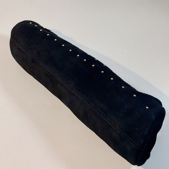 Dune black suede studded evening clutch, EUC - Picture 9 of 9